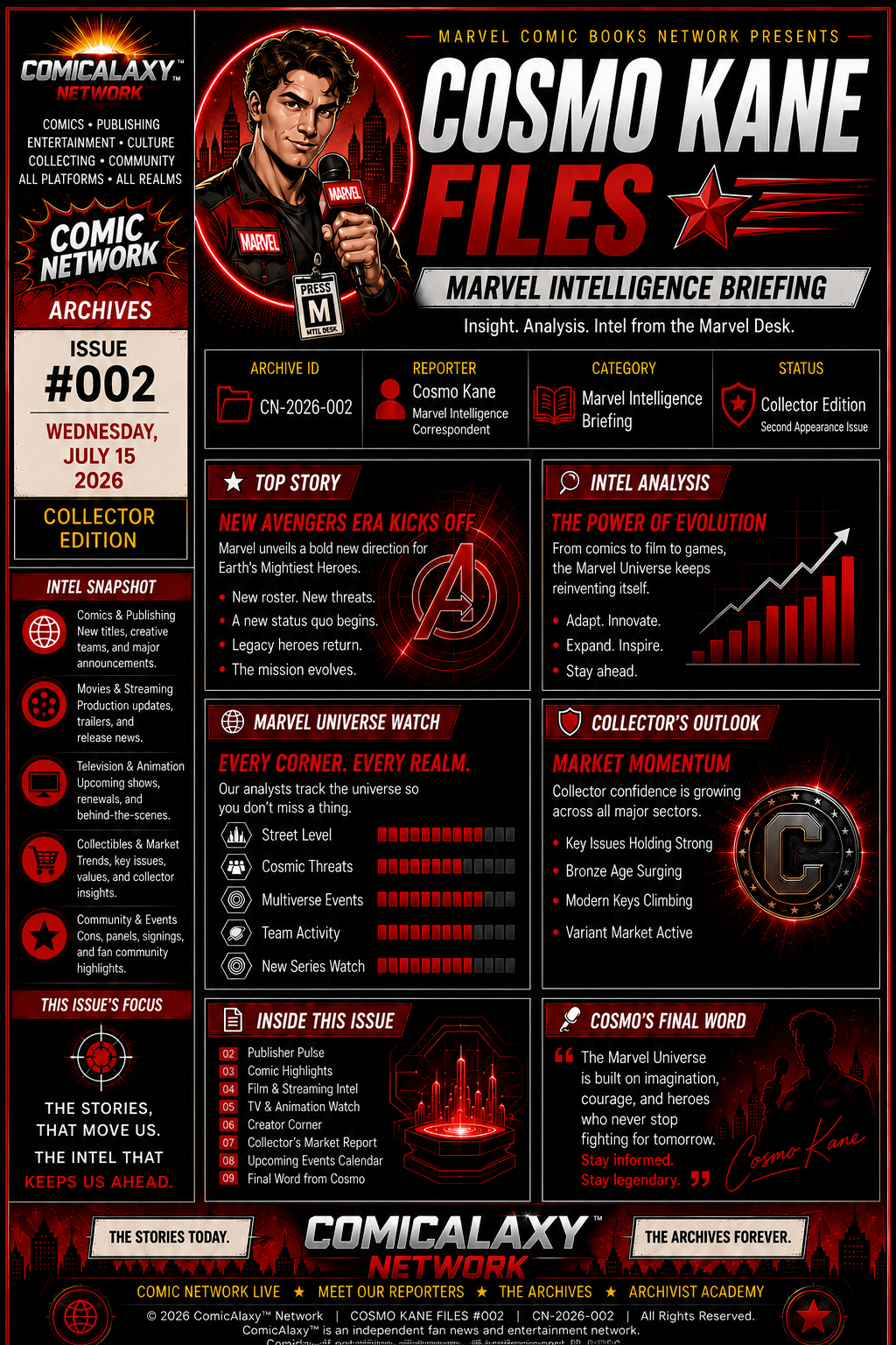 Cosmo Kane Files Issue 002 — New Avengers Era Kicks Off