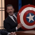 Stephen Colbert Gave His Captain America Shield to Jimmy Kimmel